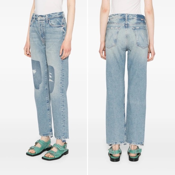MOTHER Denim high-waisted hiker hover chew jeans in Ain’t My First Rodeo Size 26 - Picture 3 of 12
